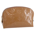 Louis Vuitton Cosmetic Pouch Monogram Vernis Brown Patent_Leather Clutche & Pouche Bag (Pre-Owned)