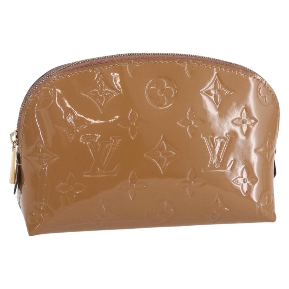 Louis Vuitton Cosmetic Pouch Monogram Vernis Brown Patent_Leather Clutche & Pouche Bag (Pre-Owned)