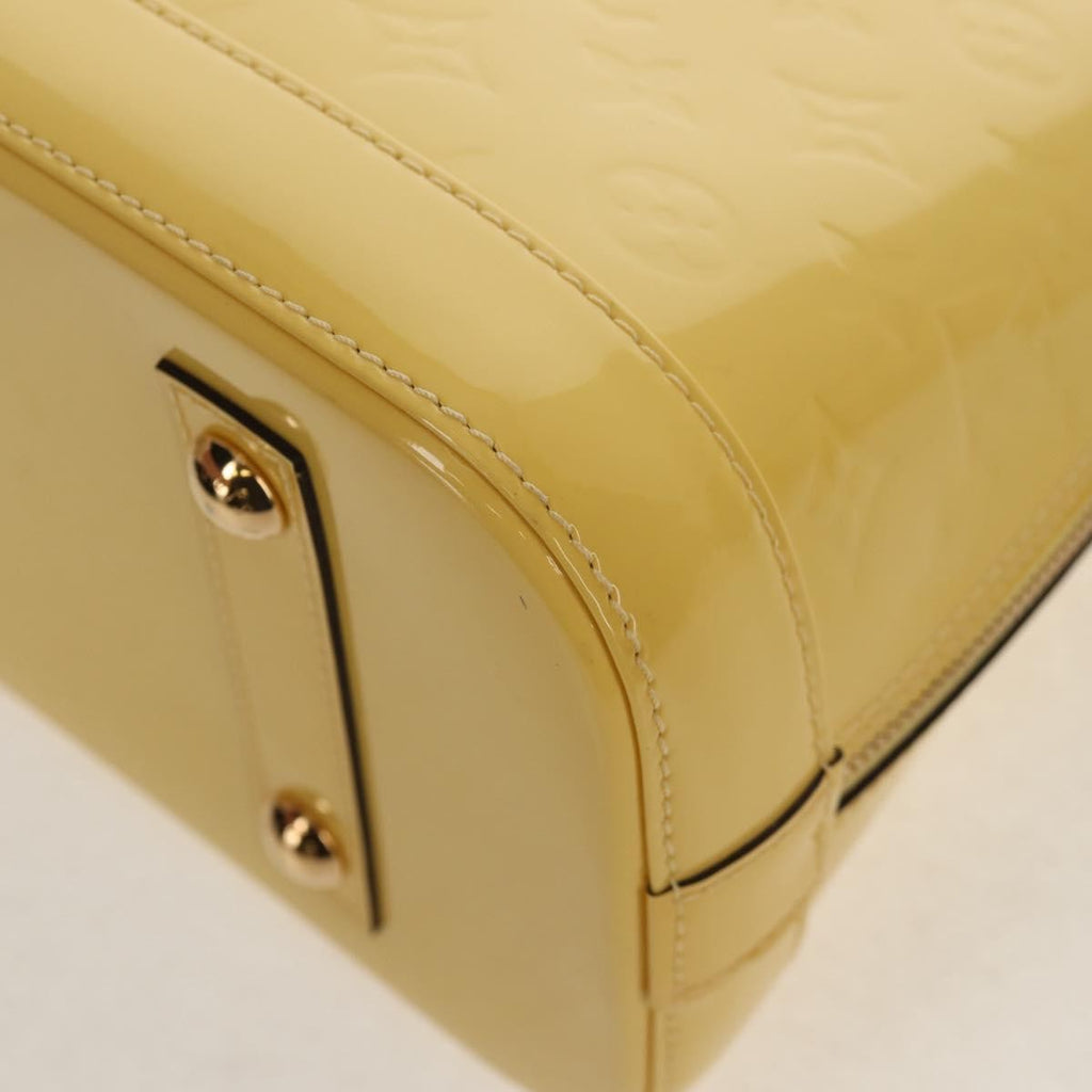 Louis Vuitton Alma Handbag Monogram Vernis Yellow Patent_Leather Handbag (Pre-Owned)