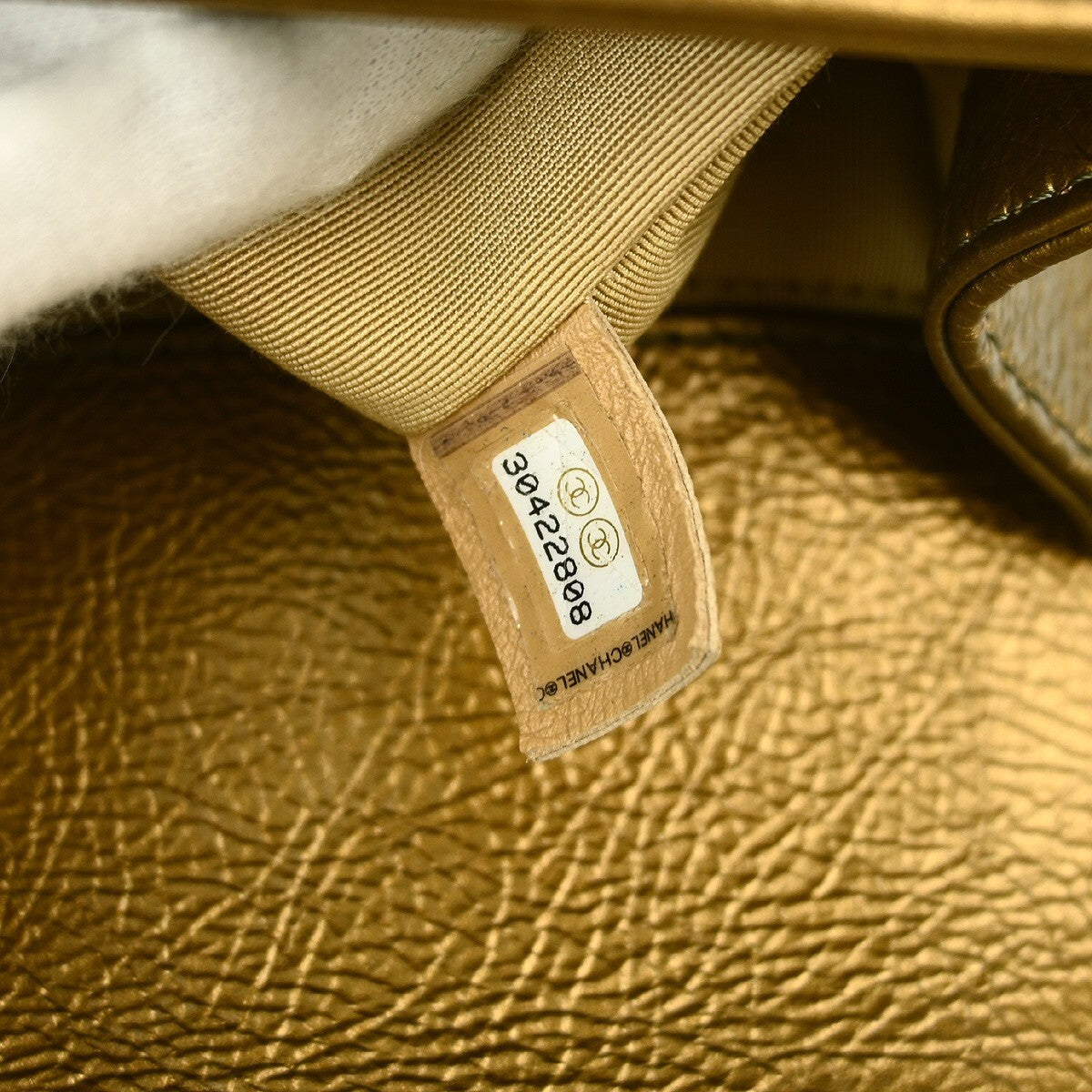 Chanel Boy Flap Bag Quilted Calfskin Gold Leather Shoulder Bag Bag (Pre-Owned)