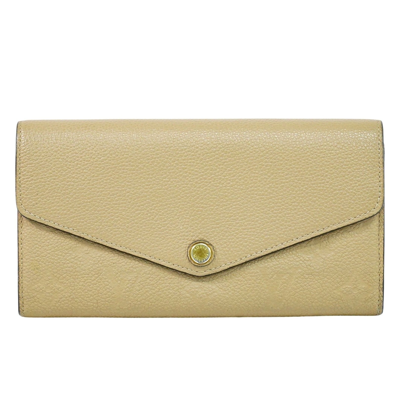 Louis Vuitton Sarah Wallet Nm Monogram Empreinte Leather Beige Leather Wallets Accessory (Pre-Owned)