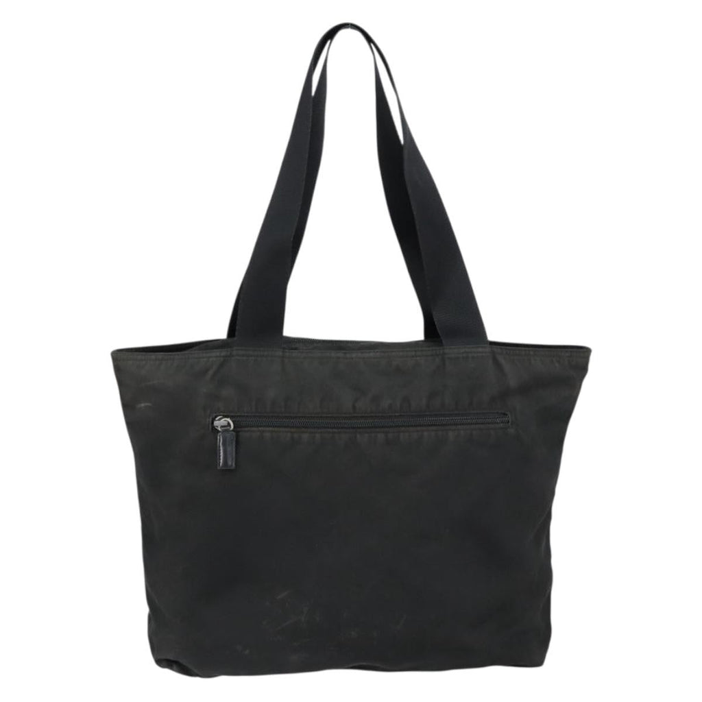 Prada Vintage Zip Tote Tessuto Black Nylon Tote Bag Bag (Pre-Owned)