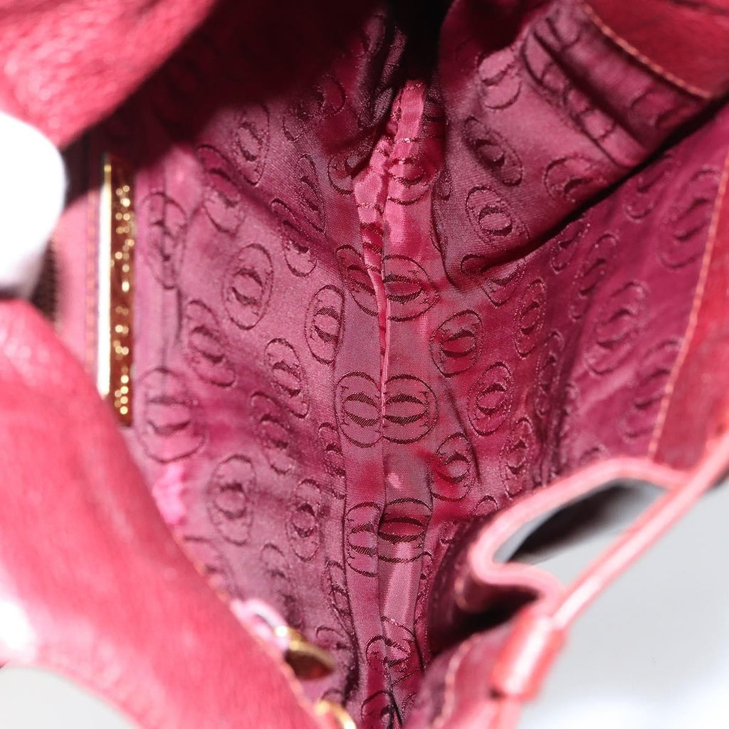 Cartier Must De Cartier Shoulder Bag Leather Burgundy Leather Shoulder Bag Bag (Pre-Owned)