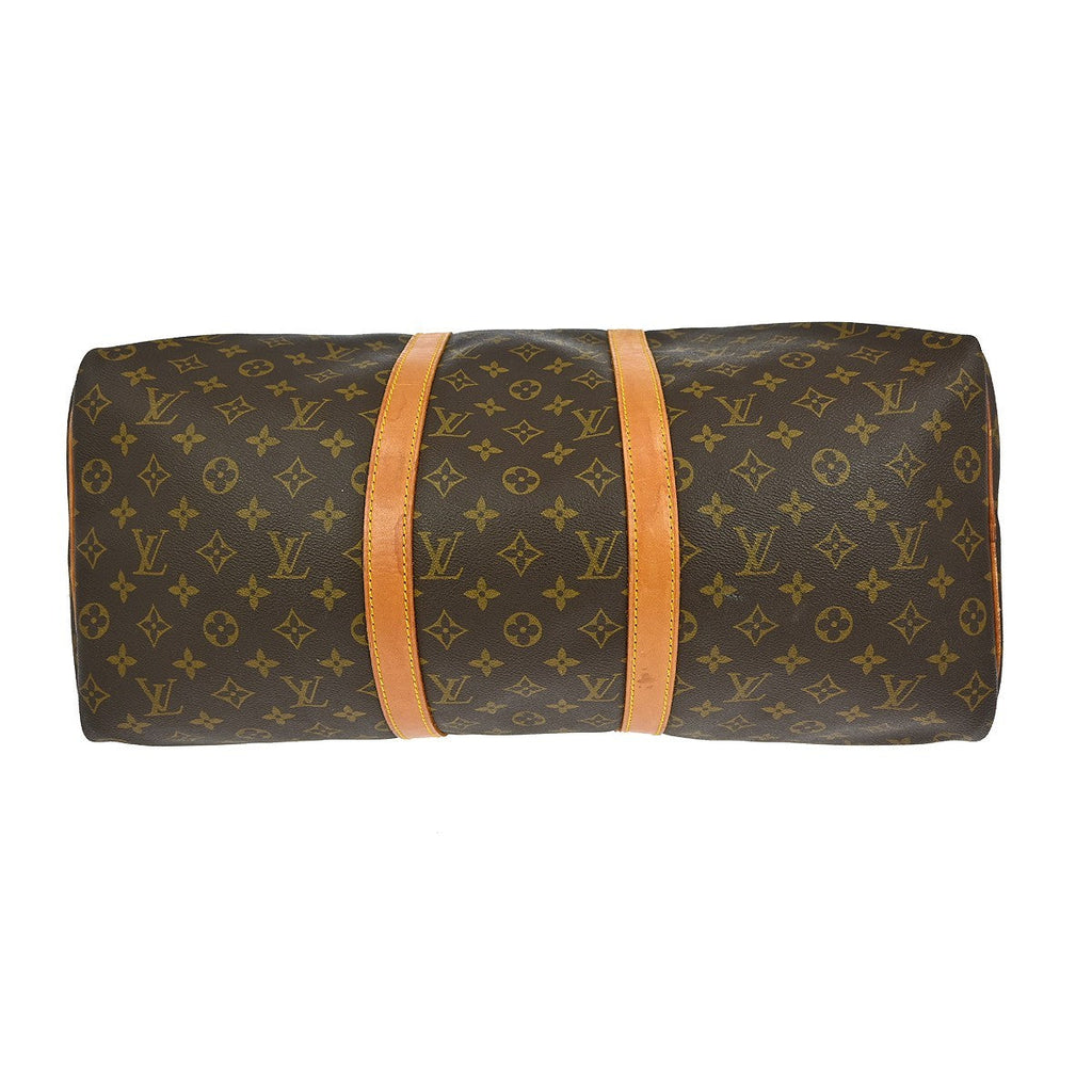 Louis Vuitton Keepall Bag Monogram Canvas Brown Canvas Travel Bag Bag (Pre-Owned)