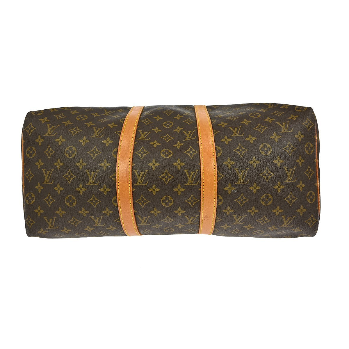 Louis Vuitton Keepall Bag Monogram Canvas Brown Canvas Travel Bag Bag (Pre-Owned)