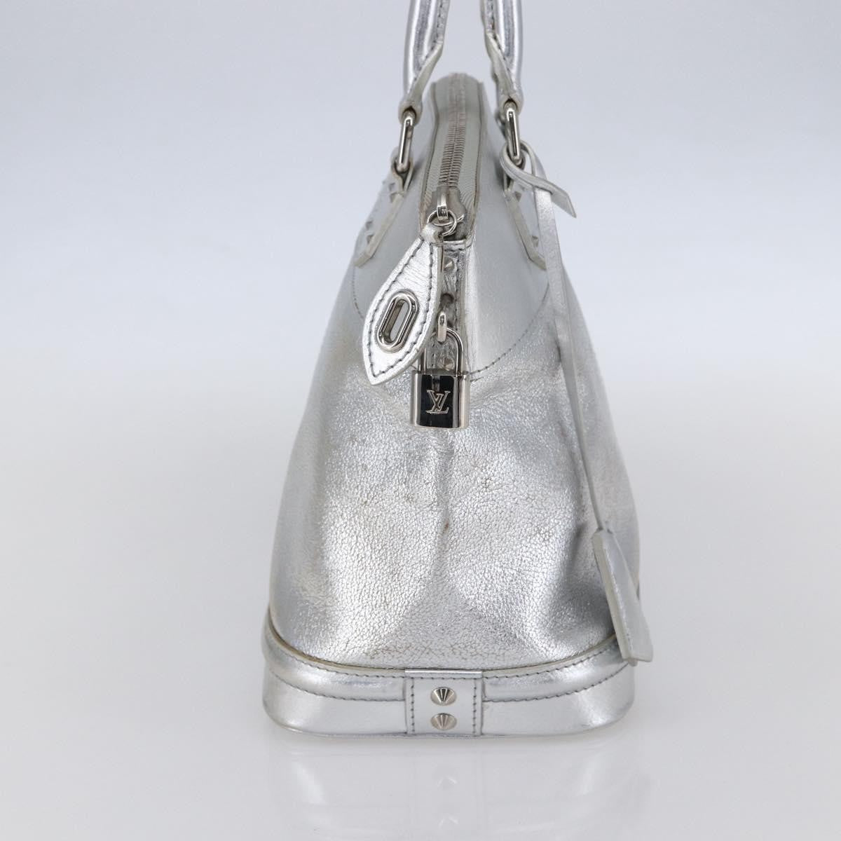 Louis Vuitton Suhali Lockit Handbag Leather Silver Leather Handbag (Pre-Owned)