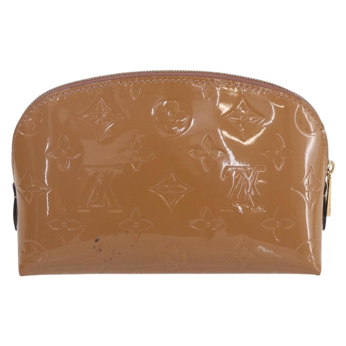 Louis Vuitton Cosmetic Pouch Monogram Vernis Brown Patent_Leather Clutche & Pouche Bag (Pre-Owned)