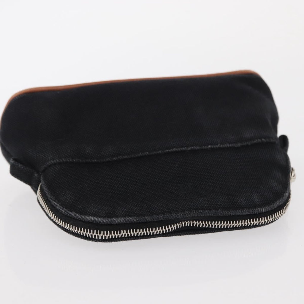Hermes Bolide Travel Pouch Canvas Black Canvas Clutche & Pouche Bag (Pre-Owned)
