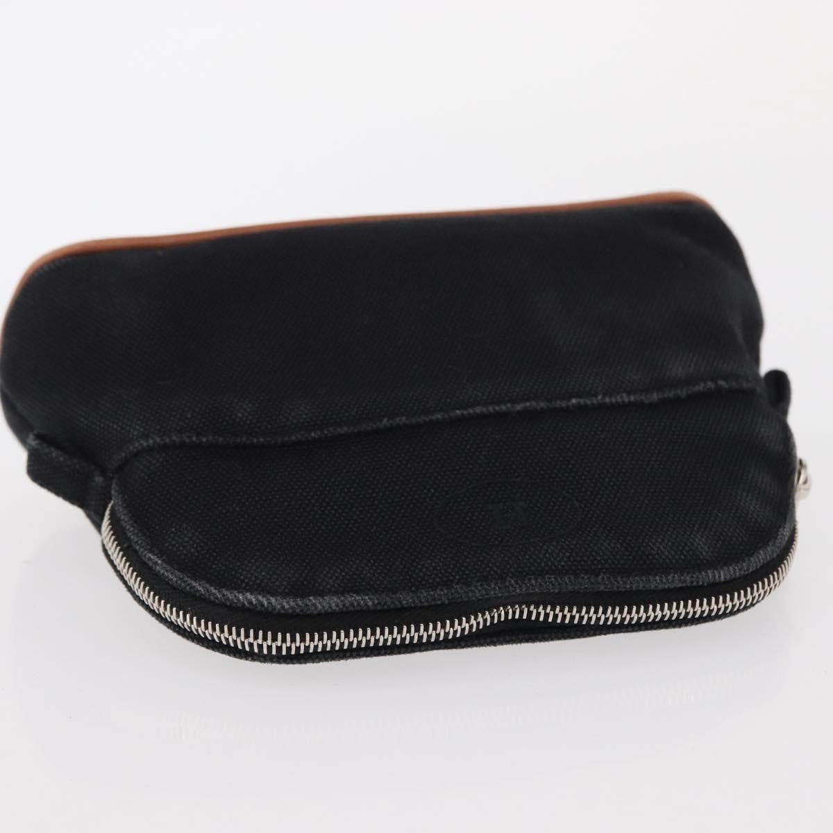 Hermes Bolide Travel Pouch Canvas Black Canvas Clutche & Pouche Bag (Pre-Owned)