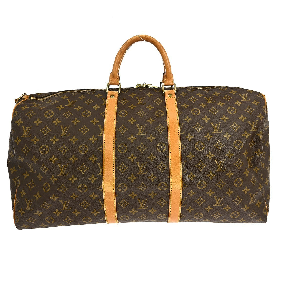 Louis Vuitton Keepall Bandouliere Bag Monogram Canvas Brown Canvas Travel Bag Bag (Pre-Owned)