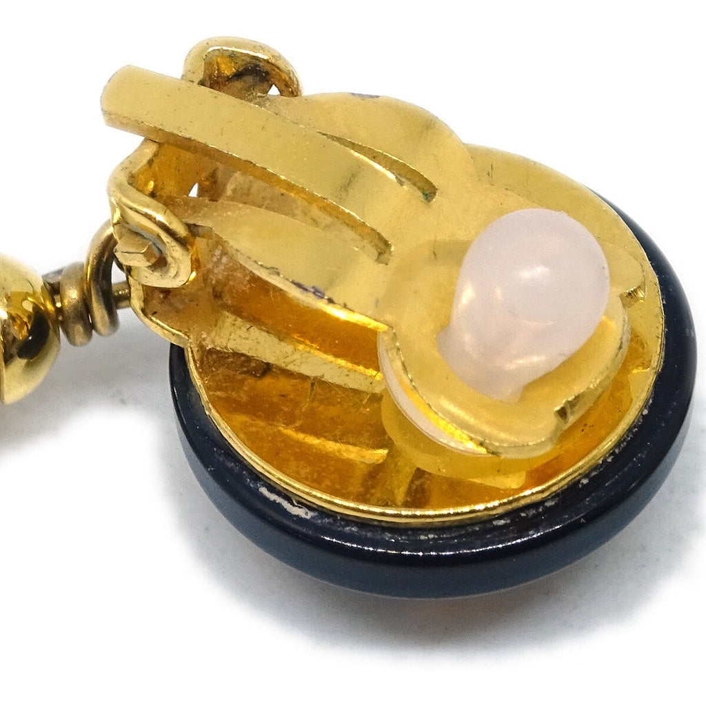 Chanel Cc Dangle Earrings Metal With Faux Pearl Gold Gold_Plated Earrings Jewelry (Pre-Owned)