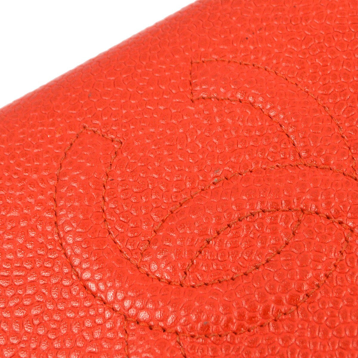 Chanel Vintage Timeless Cc Bifold Wallet Caviar Red Leather Wallets Accessory (Pre-Owned)