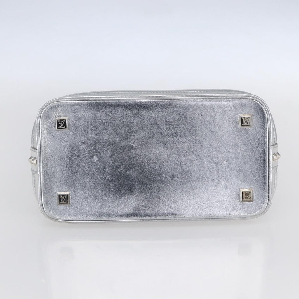 Louis Vuitton Suhali Lockit Handbag Leather Silver Leather Handbag (Pre-Owned)