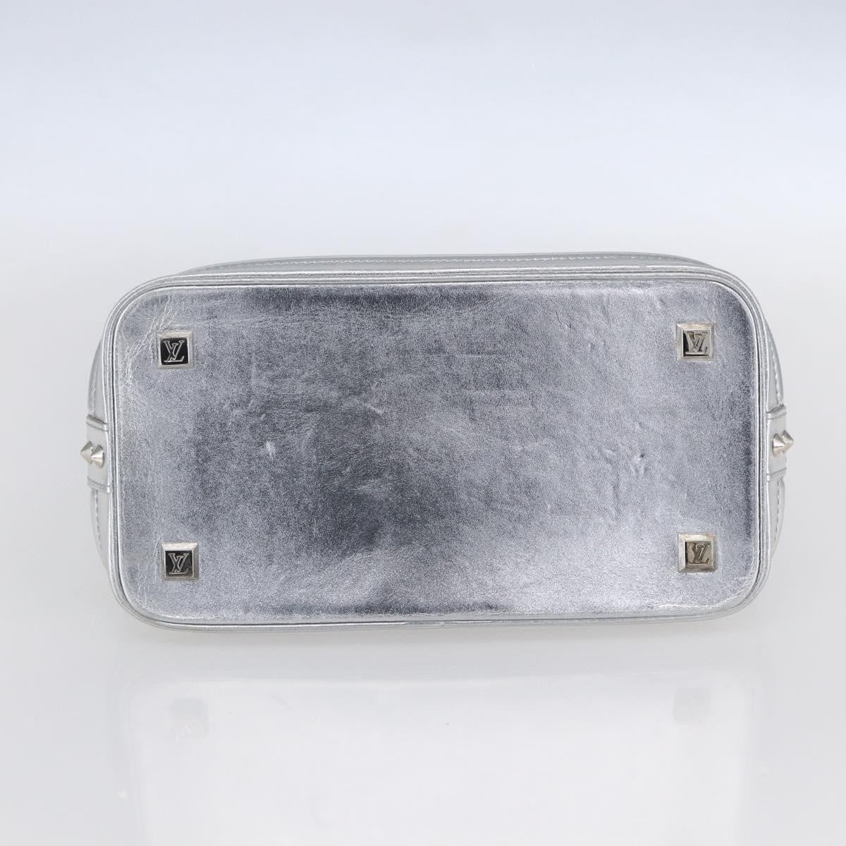 Louis Vuitton Suhali Lockit Handbag Leather Silver Leather Handbag (Pre-Owned)