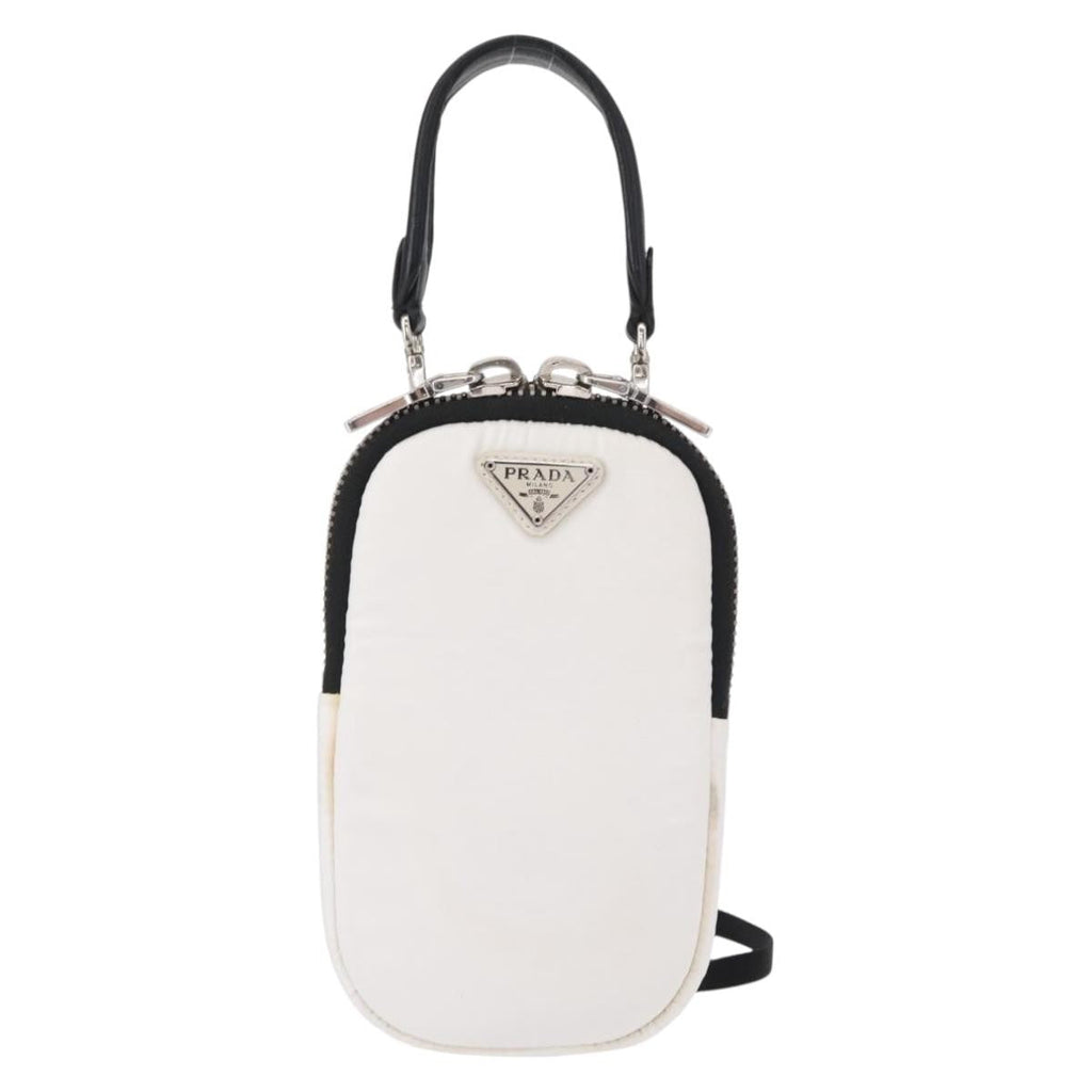 Prada Cargo Phone Holder Crossbody Bag Tessuto White Nylon Shoulder Bag Bag (Pre-Owned)