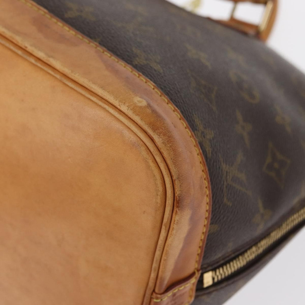 Louis Vuitton Alma Handbag Monogram Canvas Brown Canvas Handbag (Pre-Owned)