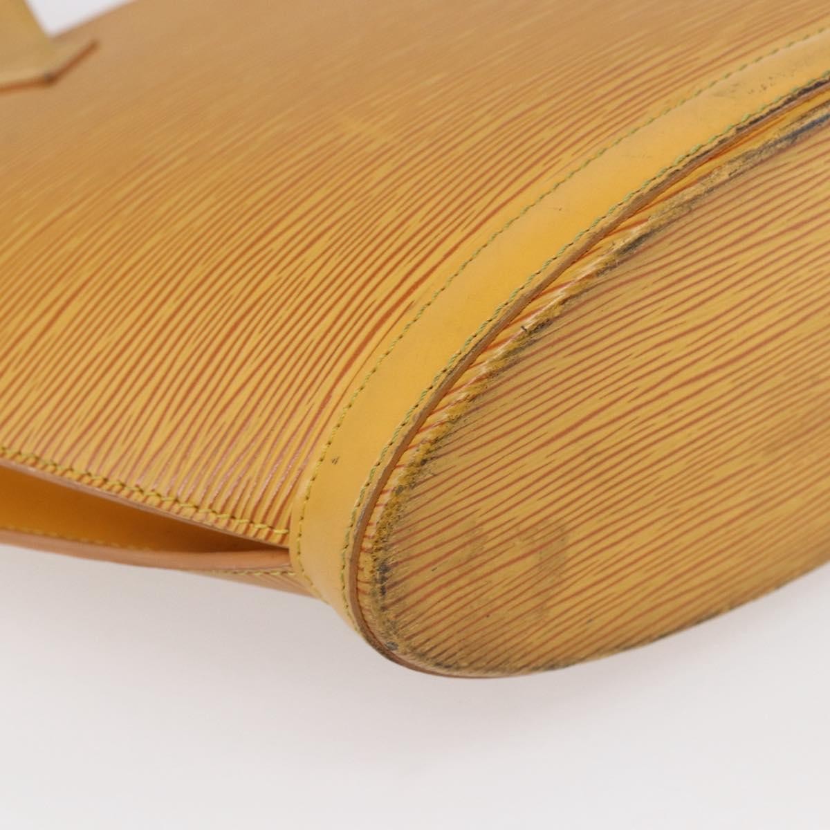 Louis Vuitton Saint Jacques Handbag Epi Leather Yellow Leather Handbag (Pre-Owned)