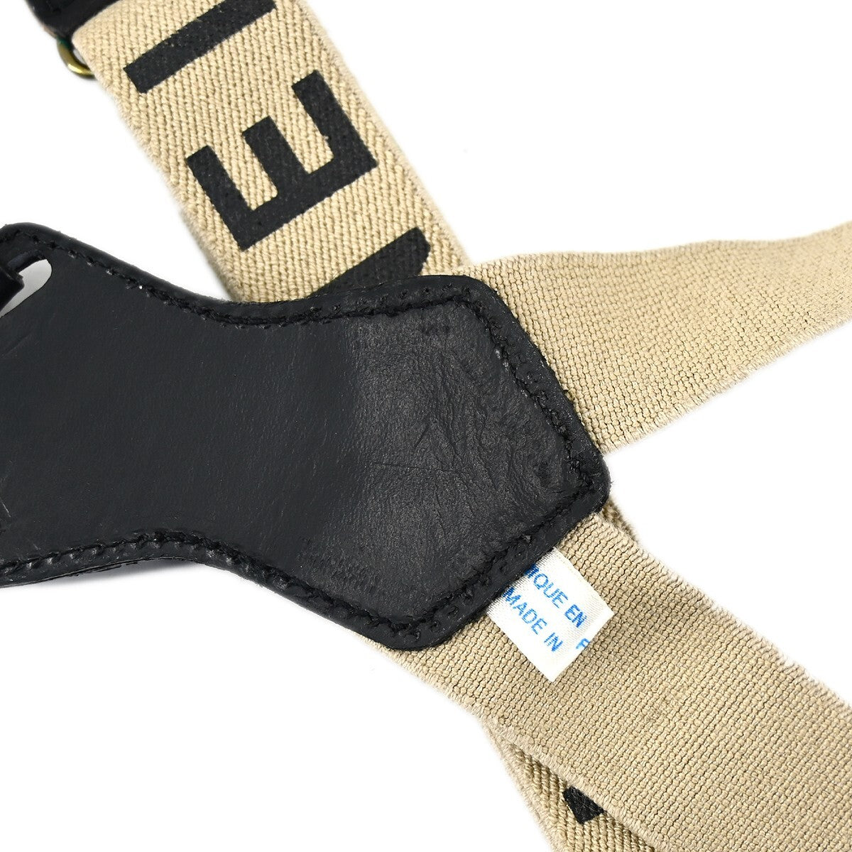 Chanel Logo Suspenders Canvas Beige Canvas Belts Accessory (Pre-Owned)