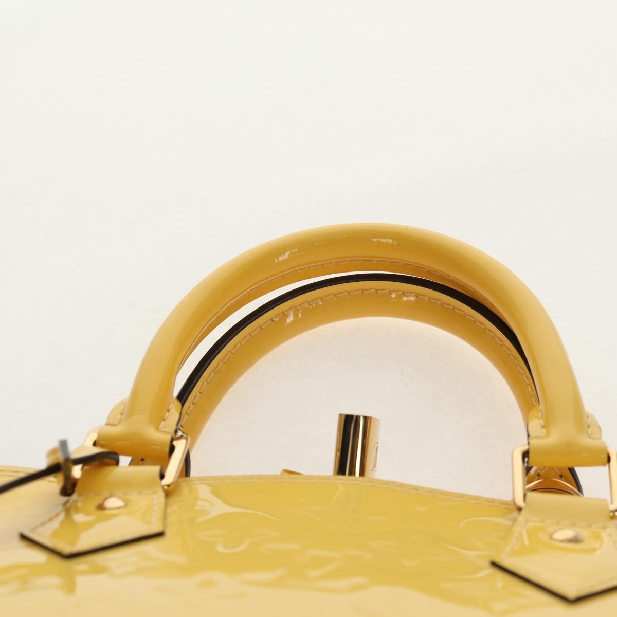 Louis Vuitton Alma Handbag Monogram Vernis Yellow Patent_Leather Handbag (Pre-Owned)