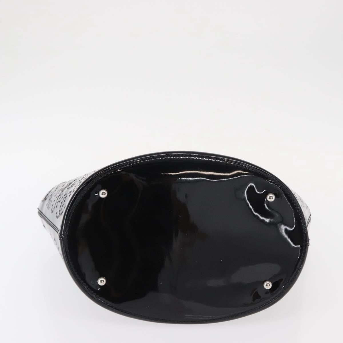 Chanel Cc No.5 Shopping Tote Perforated Patent Black Patent_Leather Tote Bag Bag (Pre-Owned)
