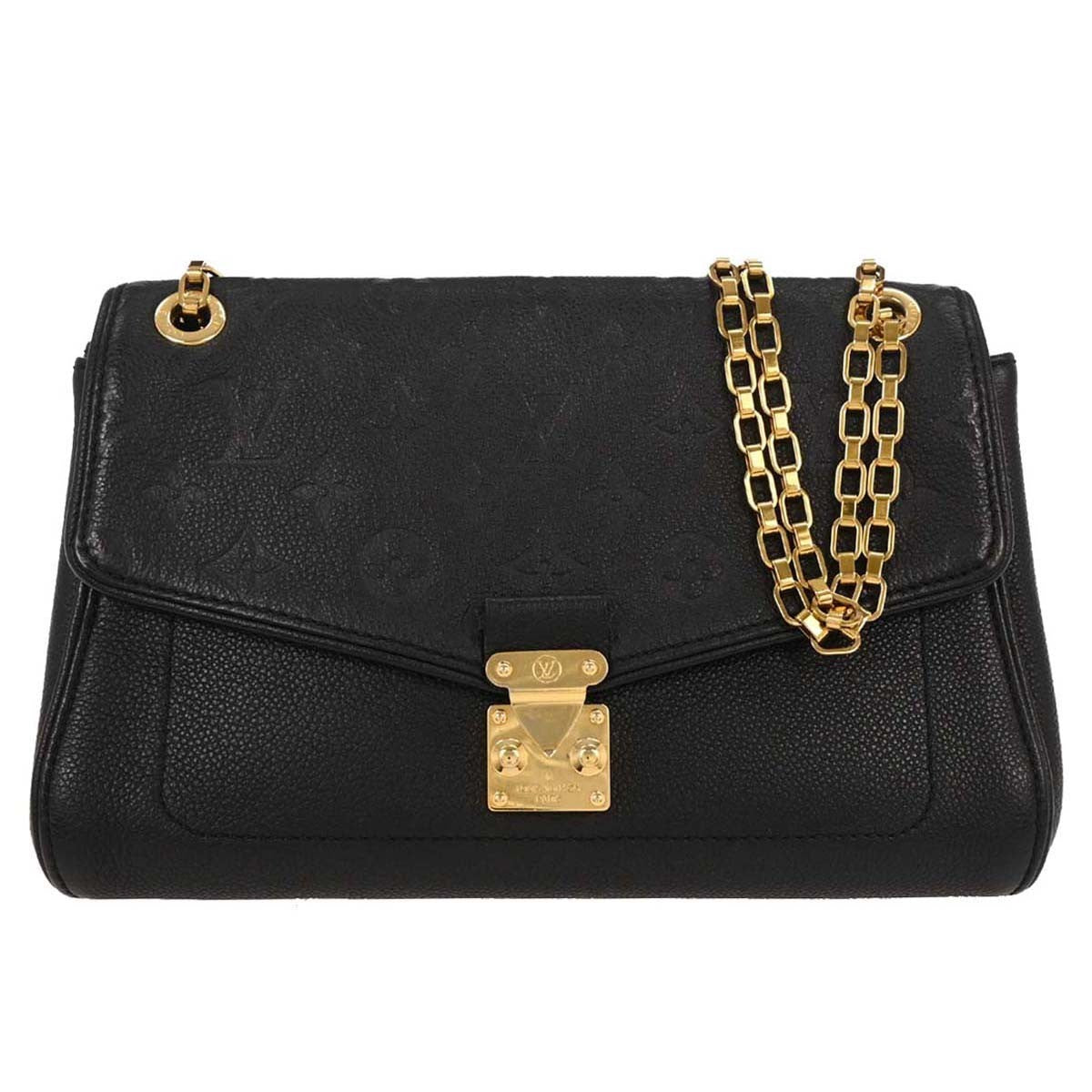 Louis Vuitton Saint Germain Handbag Monogram Empreinte Leather Black Leather Shoulder Bag Bag (Pre-Owned)