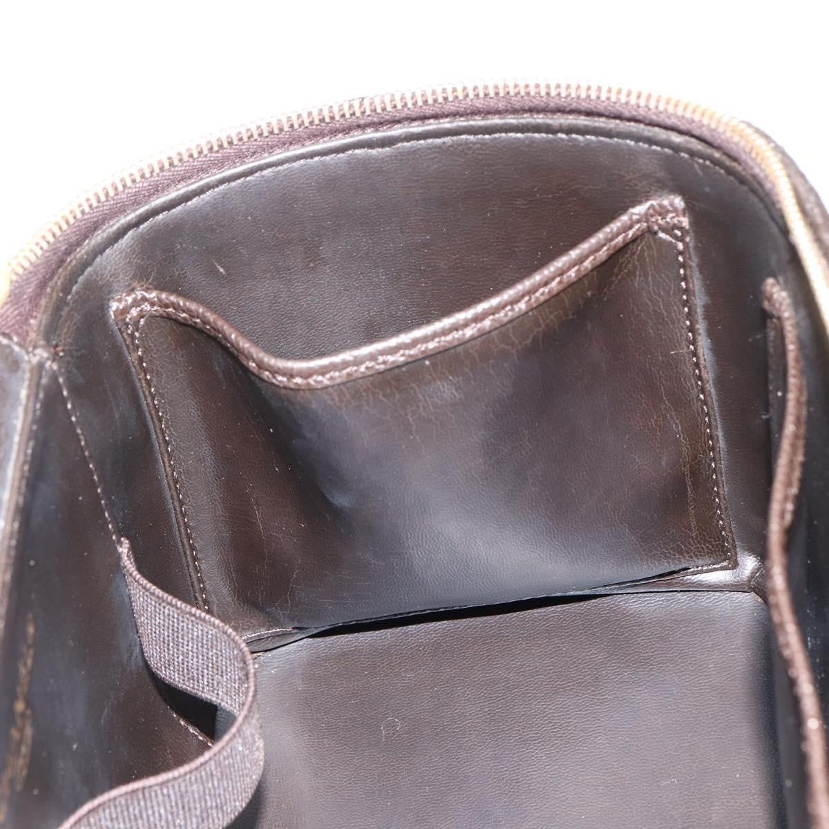 Chanel Vintage Timeless Vanity Case Caviar Brown Leather Handbag (Pre-Owned)