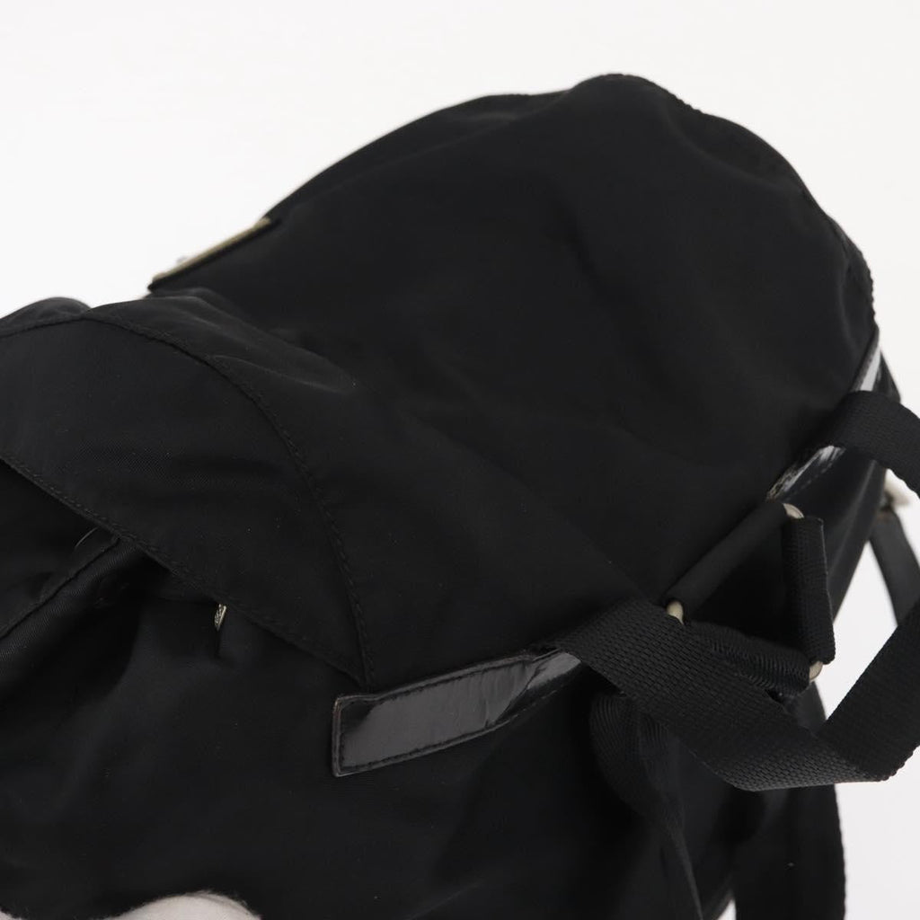 Prada Double Front Pocket Backpack Tessuto Black Nylon Backpack Bag (Pre-Owned)