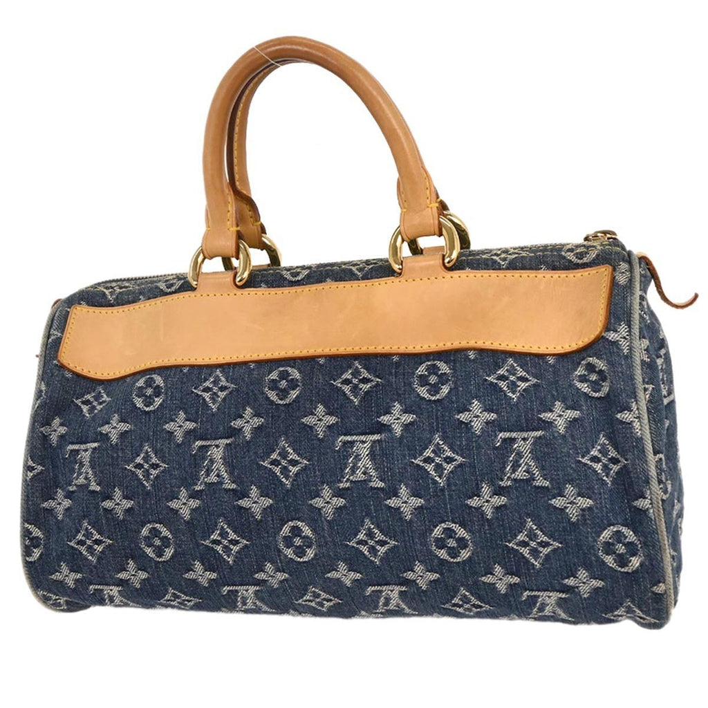 Louis Vuitton Neo Speedy Bag Denim Blue Denim_Jeans Handbag (Pre-Owned)