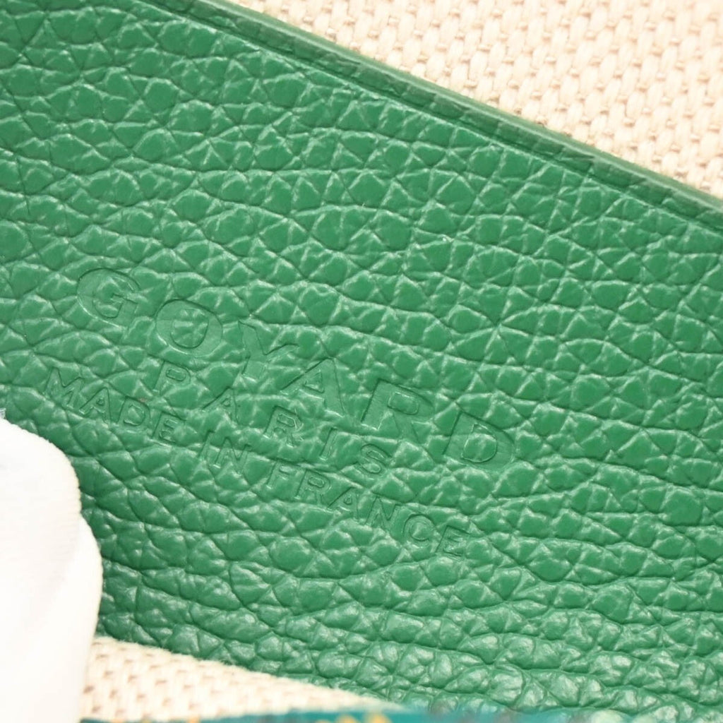 Goyard Plumet Clutch Wallet Coated Canvas Green Canvas Shoulder Bag Bag (Pre-Owned)