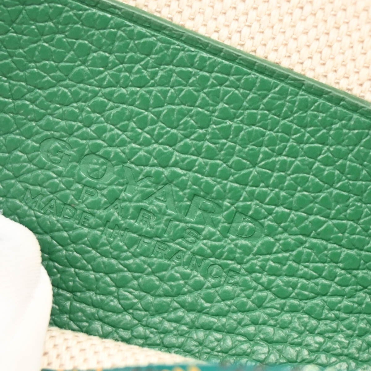 Goyard Plumet Clutch Wallet Coated Canvas Green Canvas Shoulder Bag Bag (Pre-Owned)