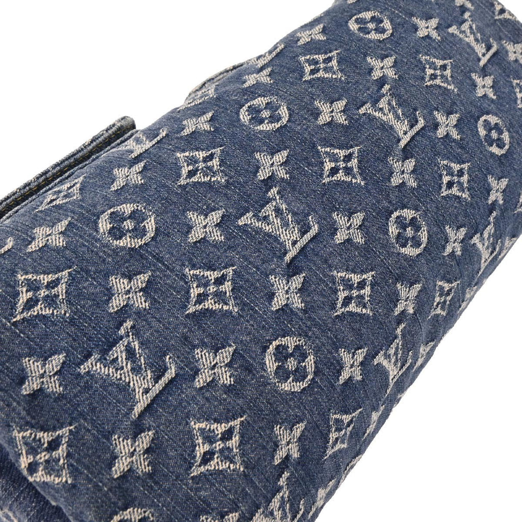 Louis Vuitton Neo Speedy Bag Denim Blue Denim_Jeans Handbag (Pre-Owned)