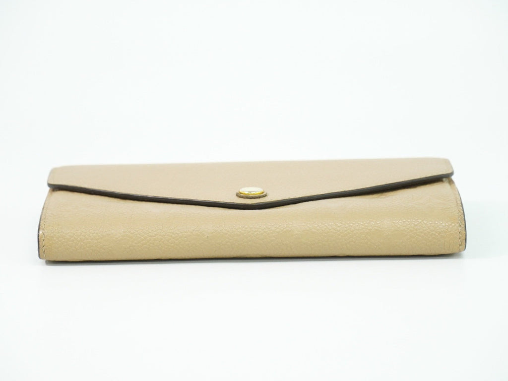 Louis Vuitton Sarah Wallet Nm Monogram Empreinte Leather Beige Leather Wallets Accessory (Pre-Owned)