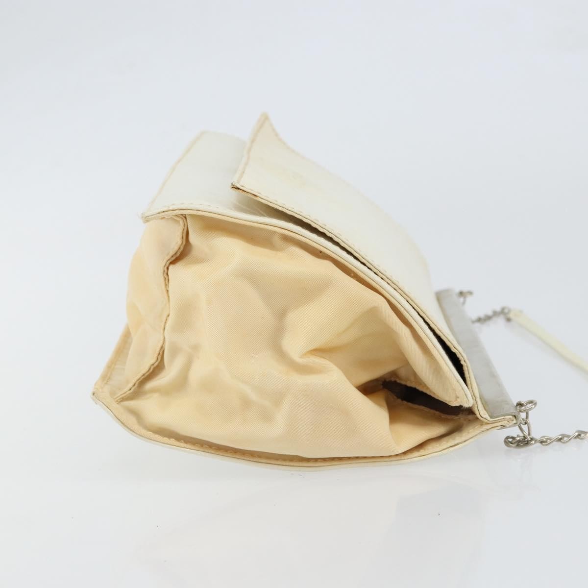 Prada Vintage Shoulder Bag Leather White Leather Shoulder Bag Bag (Pre-Owned)
