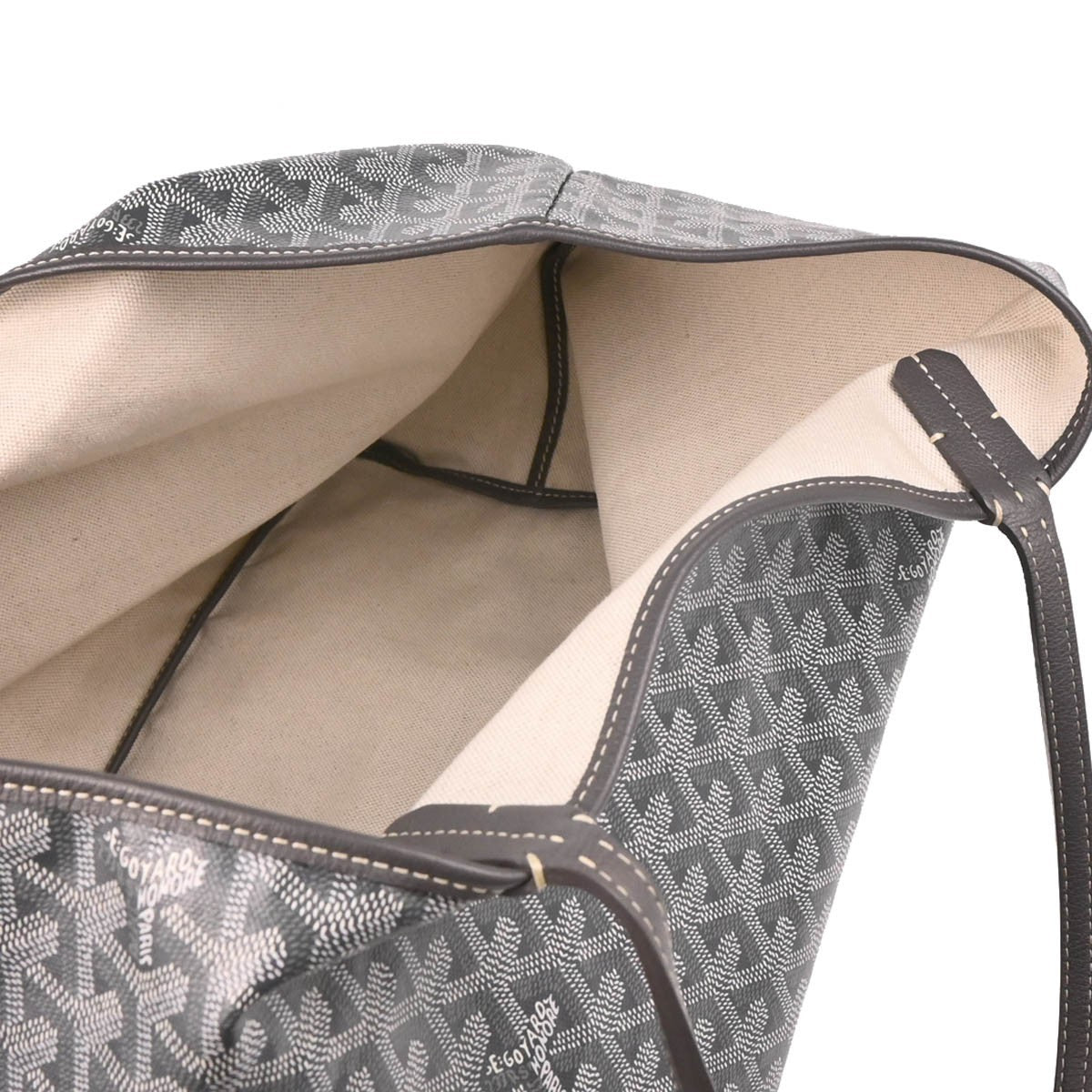 Goyard Saint Louis Tote Coated Canvas Gray Canvas Tote Bag Bag (Pre-Owned)