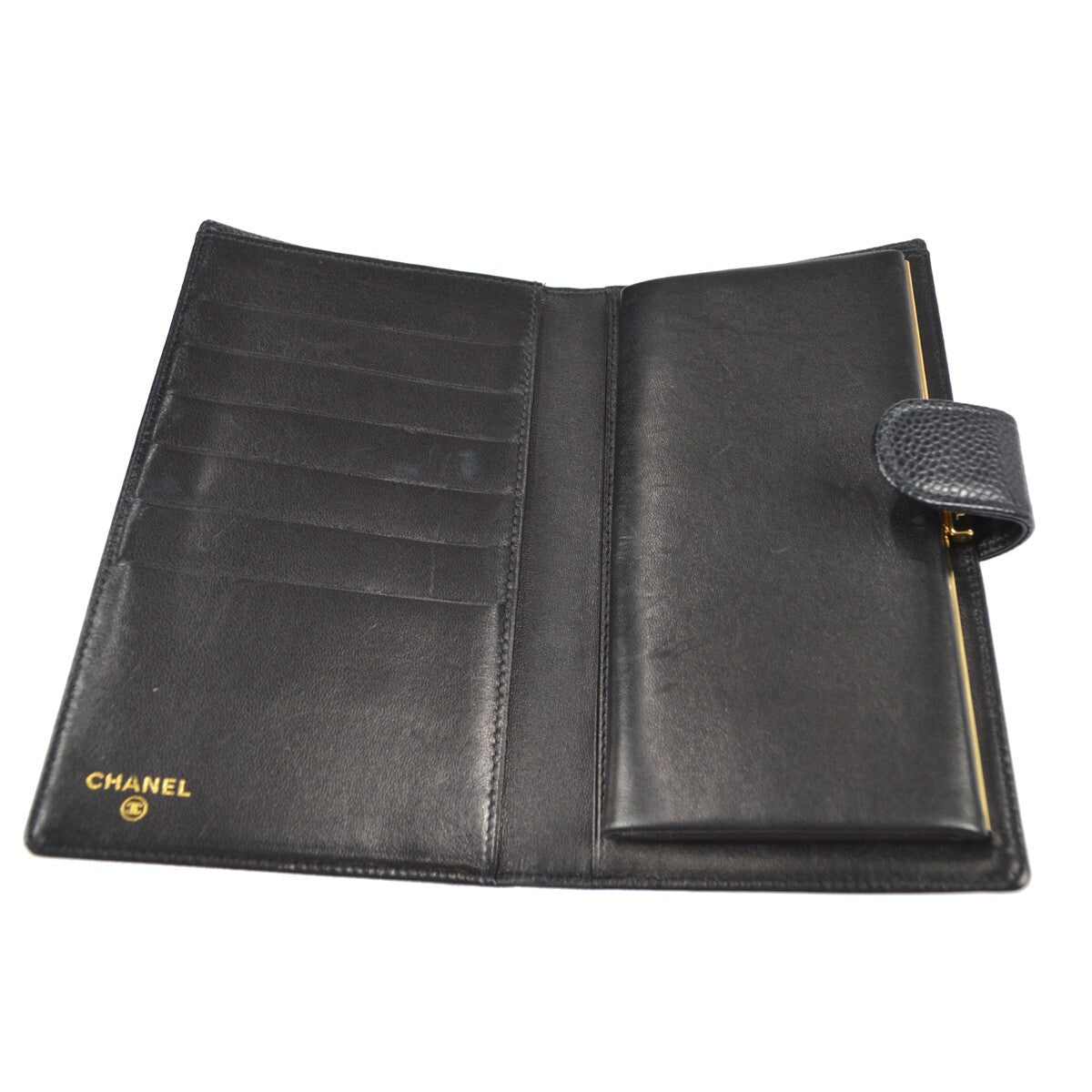 Chanel Timeless Cc French Wallet Caviar Black Leather Wallets Accessory (Pre-Owned)