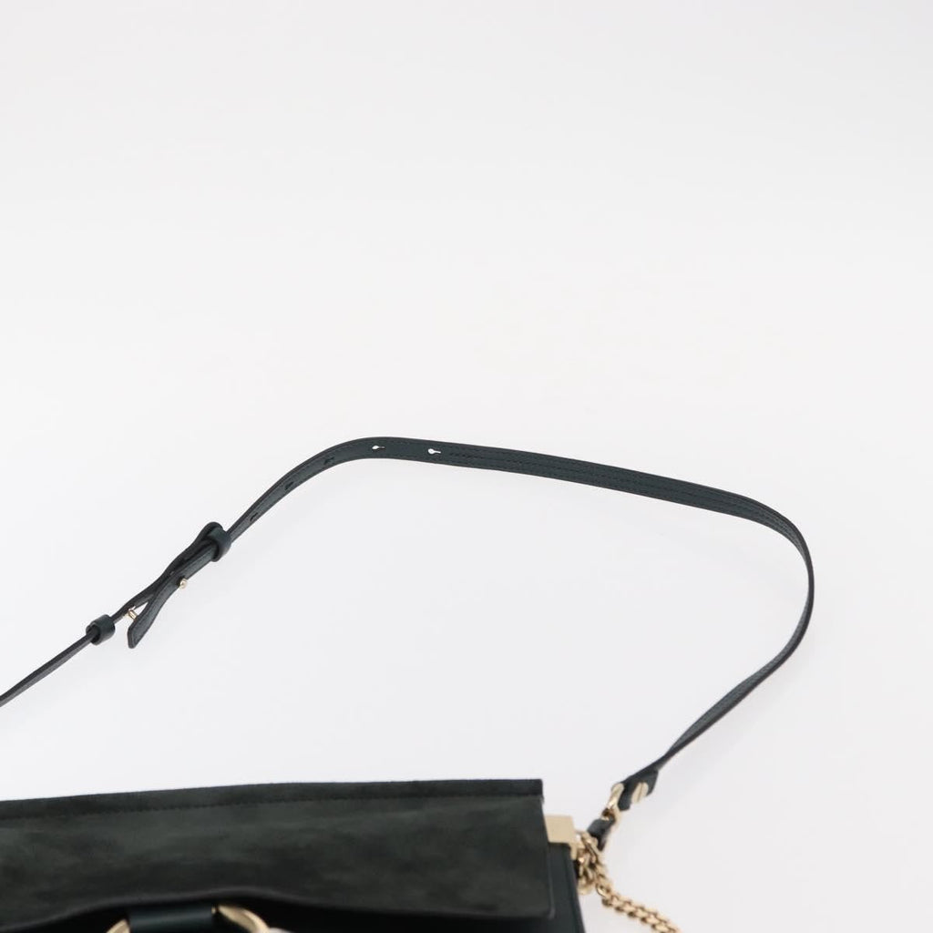 Chloe Faye Shoulder Bag Leather And Suede Khaki Suede Shoulder Bag Bag (Pre-Owned)
