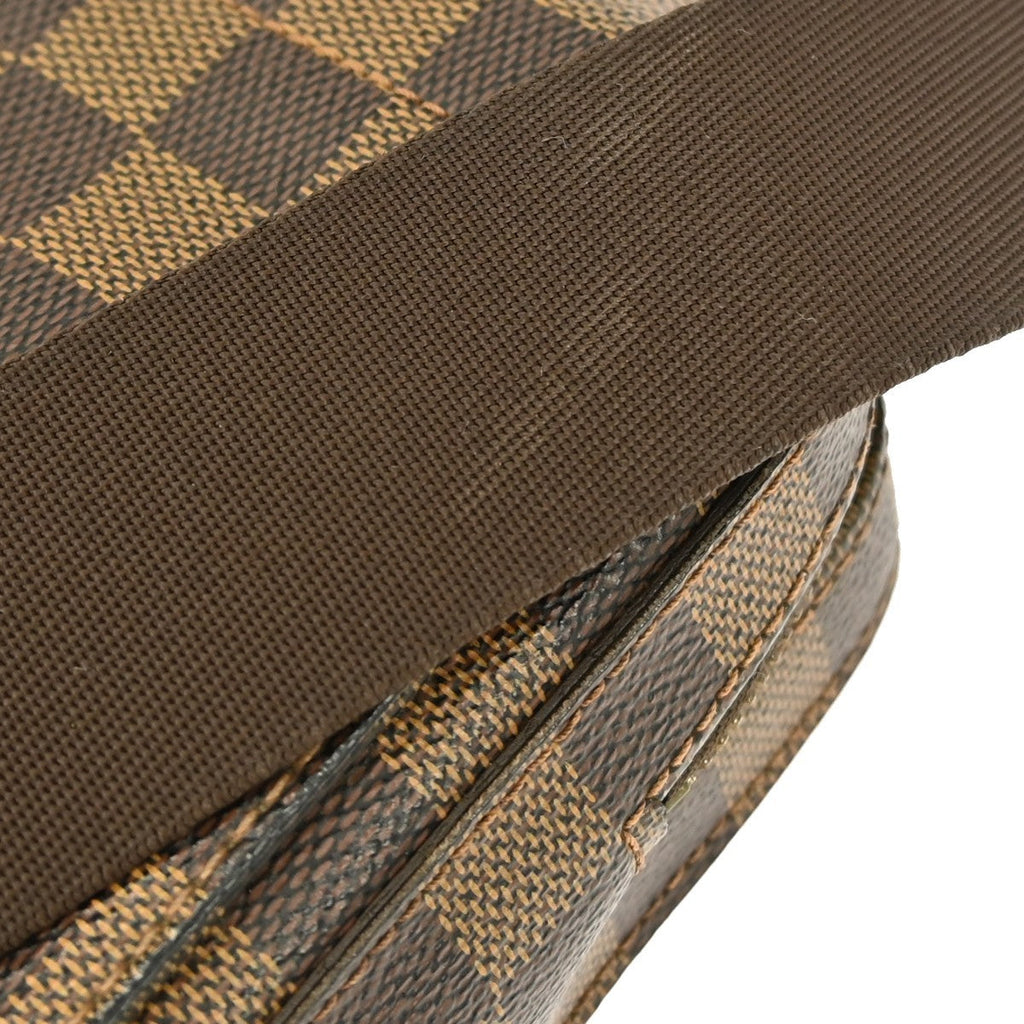 Louis Vuitton Geronimos Waist Bag Damier Brown Canvas Shoulder Bag Bag (Pre-Owned)