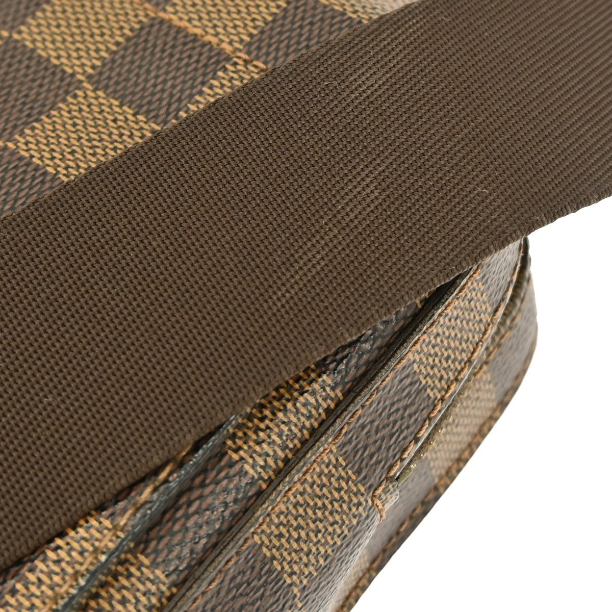 Louis Vuitton Geronimos Waist Bag Damier Brown Canvas Shoulder Bag Bag (Pre-Owned)