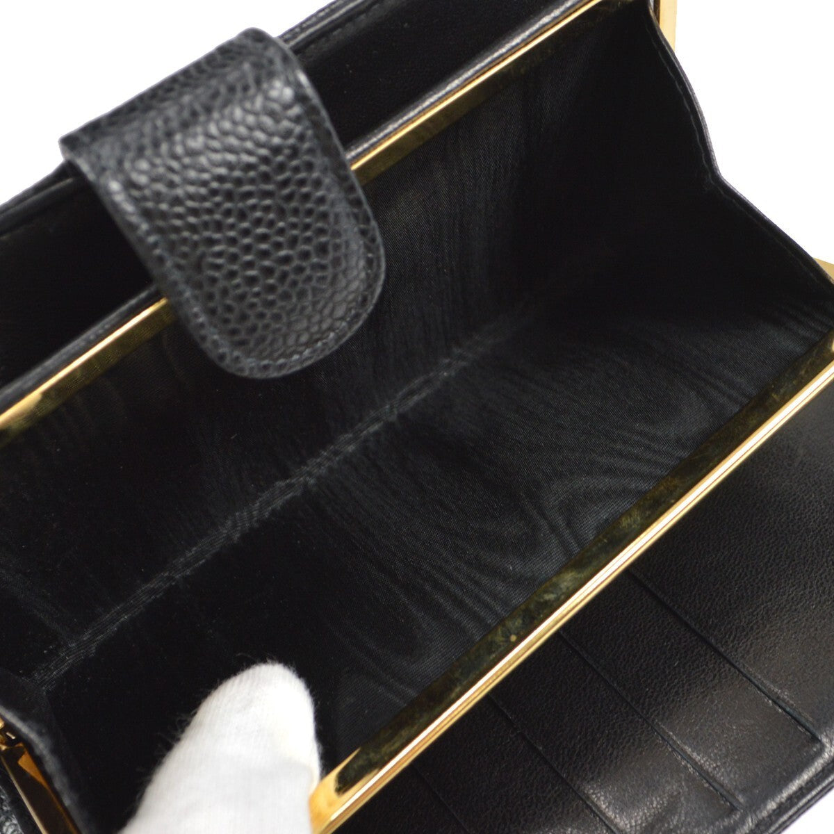 Chanel Timeless Cc French Wallet Caviar Black Leather Wallets Accessory (Pre-Owned)