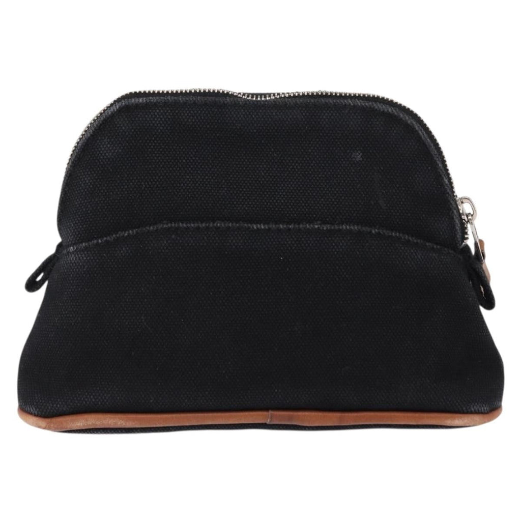 Hermes Bolide Travel Pouch Canvas Black Canvas Clutche & Pouche Bag (Pre-Owned)