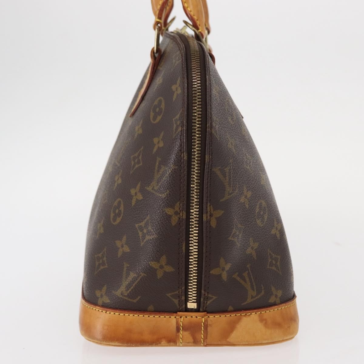 Louis Vuitton Alma Handbag Monogram Canvas Brown Canvas Handbag (Pre-Owned)