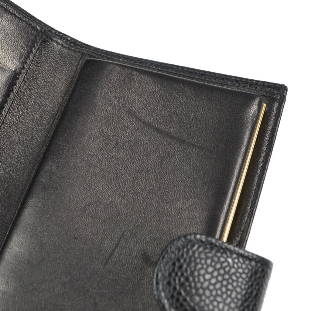 Chanel Timeless Cc French Wallet Caviar Black Leather Wallets Accessory (Pre-Owned)