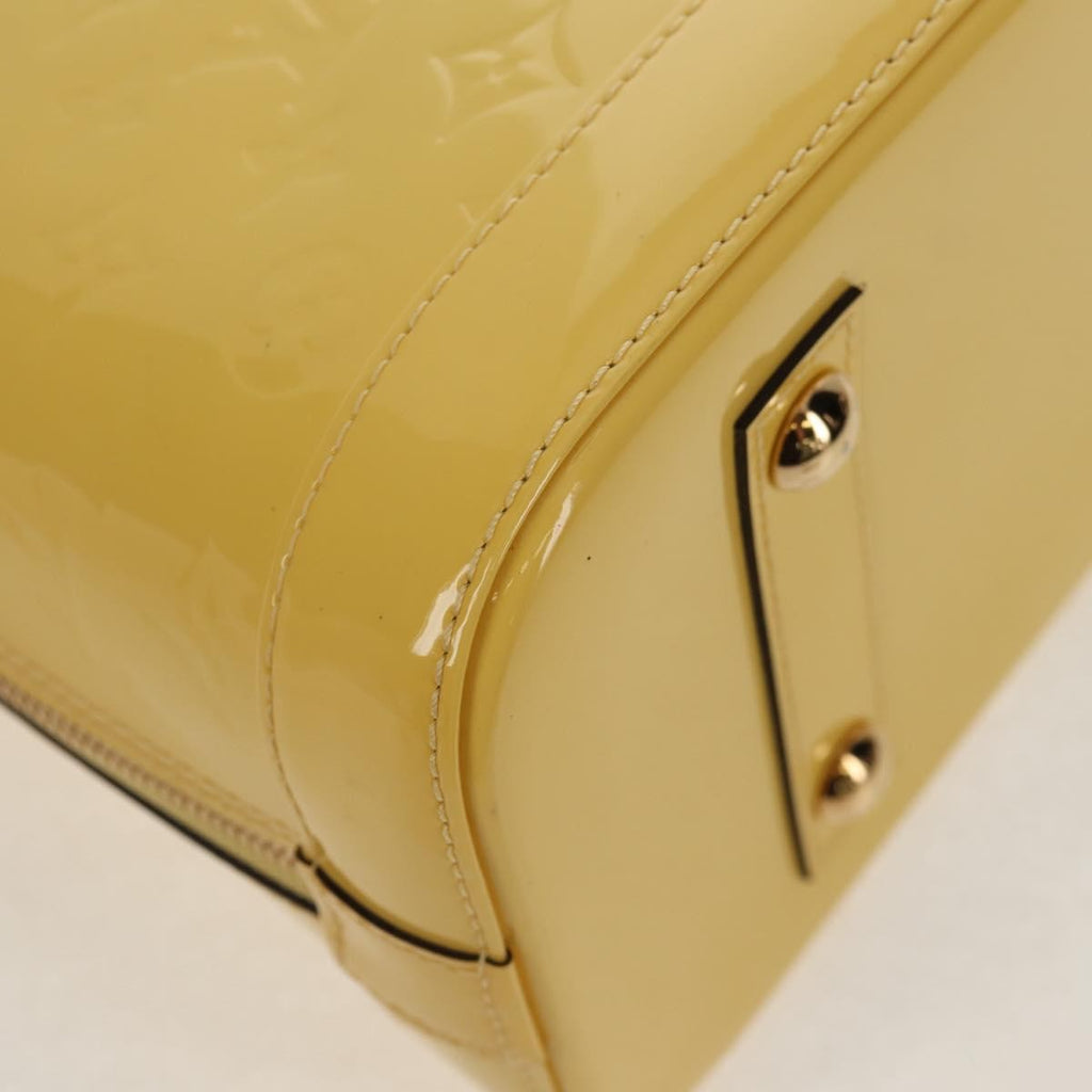 Louis Vuitton Alma Handbag Monogram Vernis Yellow Patent_Leather Handbag (Pre-Owned)