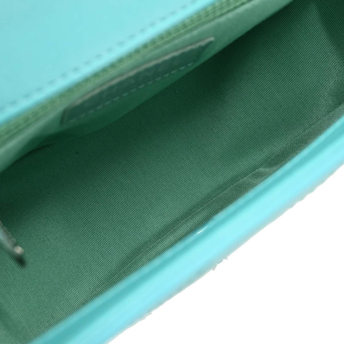 Chanel Ring My Bag Top Handle Bag Stitched Calfskin Green Leather Handbag (Pre-Owned)