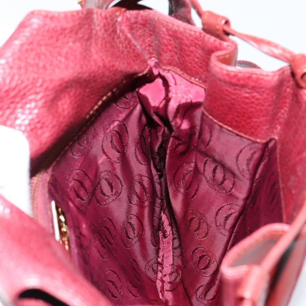 Cartier Must De Cartier Shoulder Bag Leather Burgundy Leather Shoulder Bag Bag (Pre-Owned)