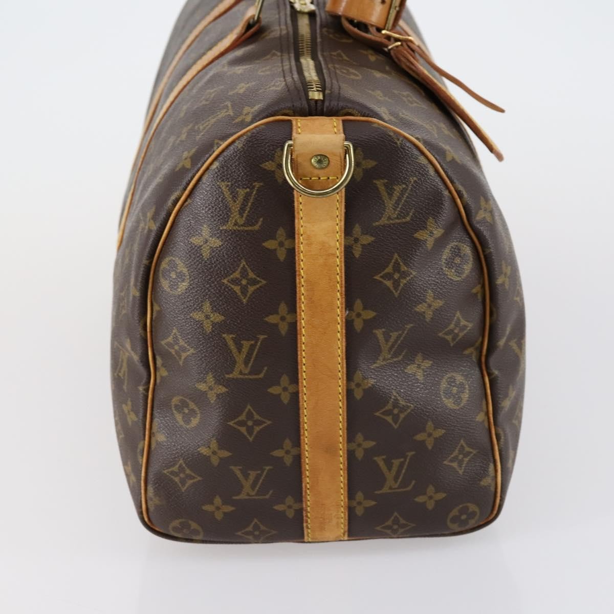 Louis Vuitton Keepall Bandouliere Bag Monogram Canvas Brown Canvas Travel Bag Bag (Pre-Owned)