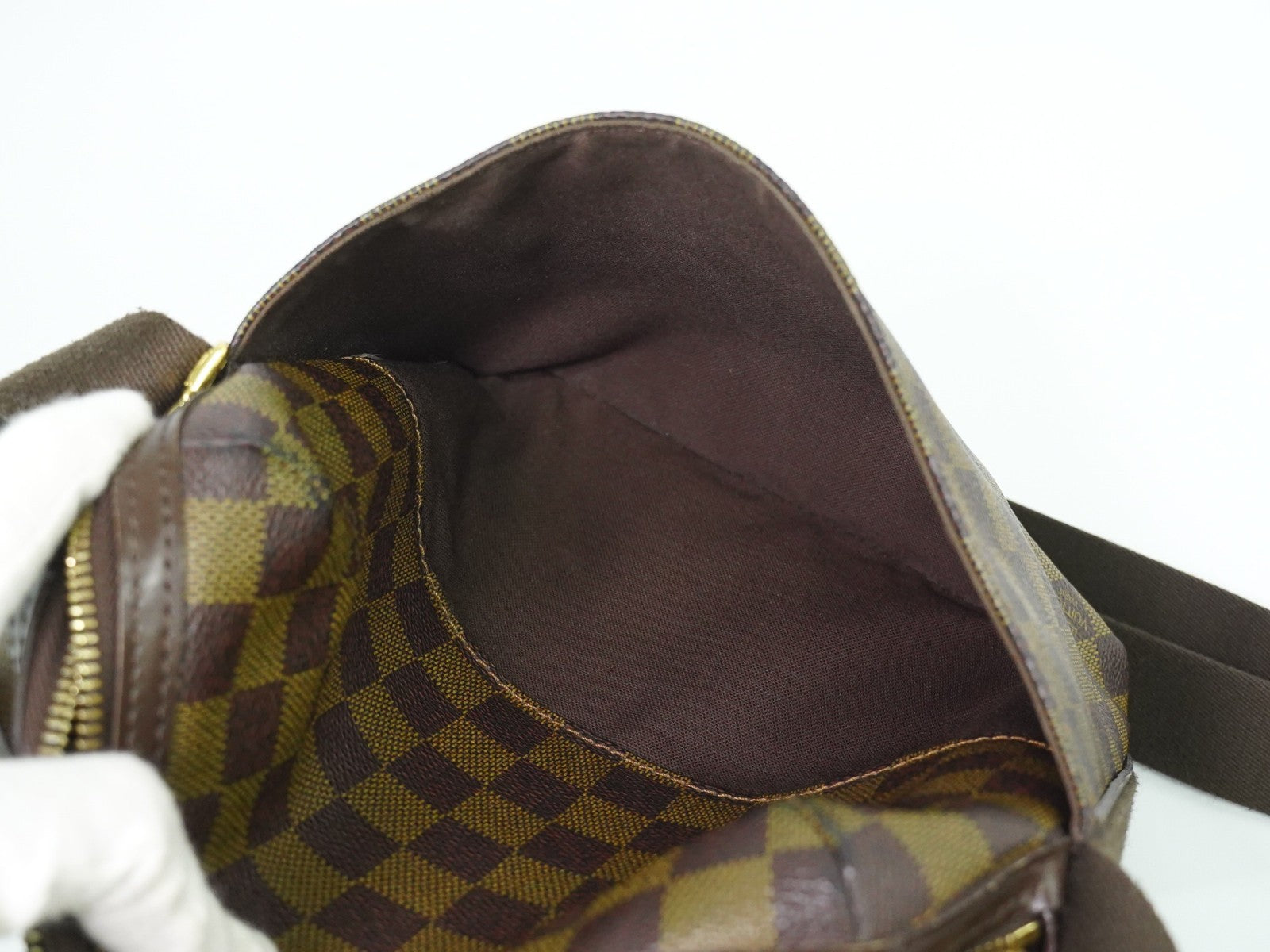 Louis Vuitton Trotteur Beaubourg Handbag Damier Brown Canvas Shoulder Bag Bag (Pre-Owned)
