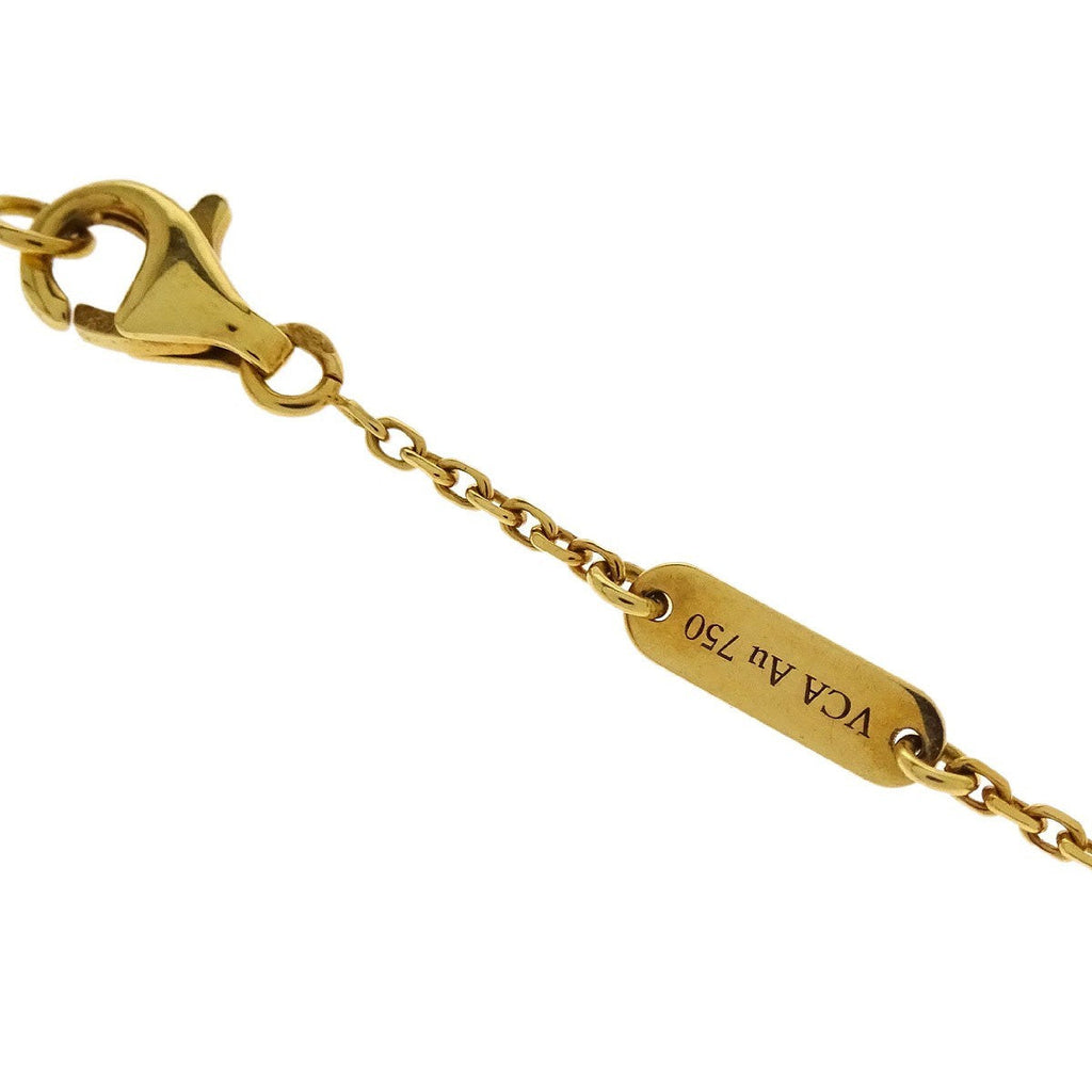 Van Cleef & Arpels Vintage Alhambra Pendant Necklace 18K Yellow Gold And Onyx Gold Yellow_Gold Necklace Jewelry (Pre-Owned)