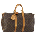 Louis Vuitton Keepall Bandouliere Bag Monogram Canvas Brown Canvas Travel Bag Bag (Pre-Owned)