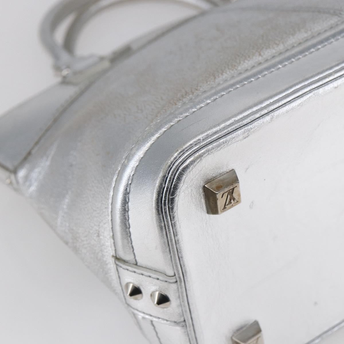 Louis Vuitton Suhali Lockit Handbag Leather Silver Leather Handbag (Pre-Owned)